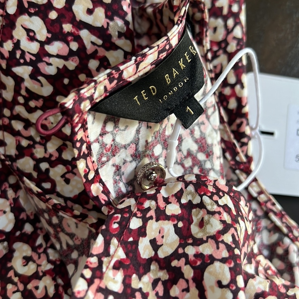 TED BAKER LONDON Ruffle-Trim Abstract Top - Picture 6 of 13